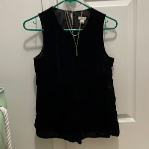 JCrew Velvet Peplum Top